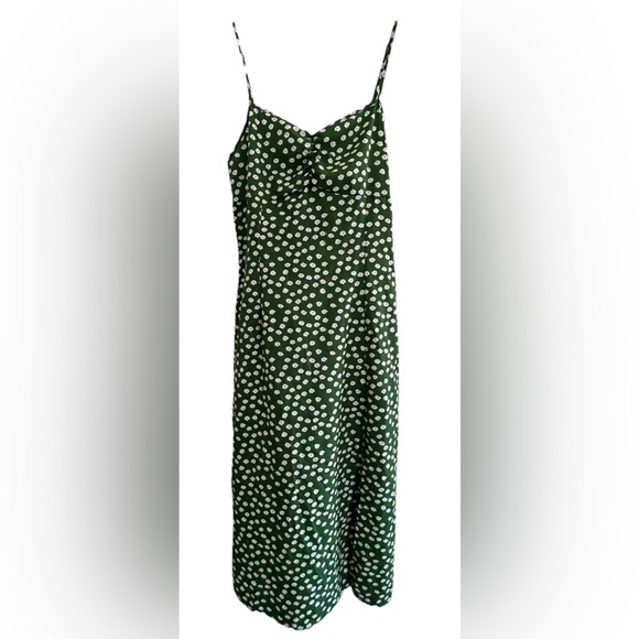 Women's Summer Floral Print Spaghetti Strap Split Thigh Cami Midi Dress Small - Picture 3 of 6